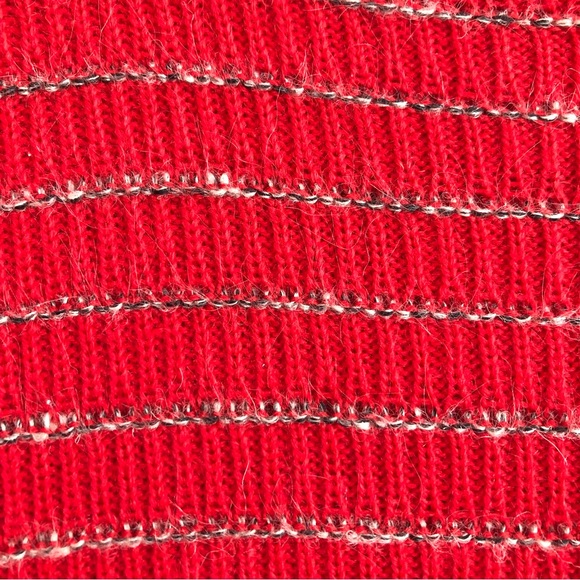 Rare Vintage 1960s Missoni Saks Fifth Avenue Red Striped Wool Sweater L - Picture 8 of 13